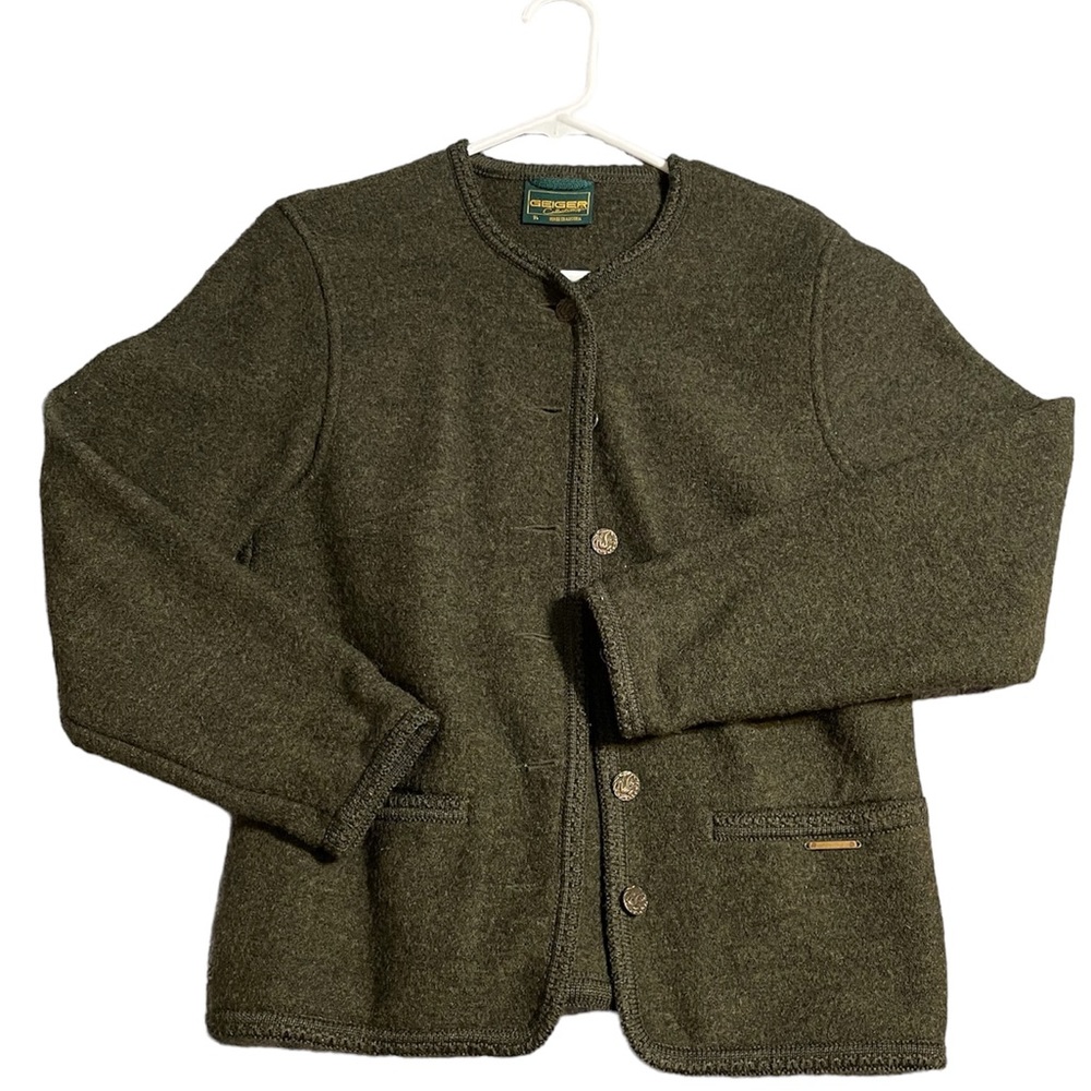 Geiger Olive Green Wool Jacket